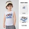 Regata de Algodão para Meninos Europeus Direitos Roupa de Verão Roupa Infantil de Verão Camiseta Regata Infantil de Verão Top Fino