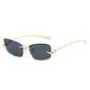 2026 Nuevo Desfile de Moda de París Gafas de Sol de Gama Alta sin Marco Ojo de Gato Cómodas Vanguardistas Estilo Celebridad Gafas de Sol de Moda