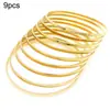 Pulseira Cassia Feminina Popular Lisa com Anel Anel Plano Empilhado Multi-Anel Brilhante Vários Tamanhos Aço Titânio Pulseira Feminina