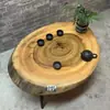 Mesa de Té de Madera de Alcanfor Talla de Raíz Madera Maciza Mesa de Café Pequeña Estilo Shaji B&B Sala de Estar Ventana Saliente Tatami Mesa Pequeña