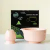 Tazón de té japonés Nuevo Rosa Hecho a mano Retro Roscado Tazón de Matcha Cerámica Tazón de Burbuja Seca Herramienta de té Accesorios