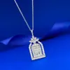 Cadena para Clavícula Mu Jing Jewelry Transmisión en Vivo del Nuevo Collar Castillo Puerta de la Felicidad de Plata S925, una Cadena Versátil y Elegante con un Toque de Alta Gama
