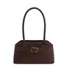 Bolso con Forma de Concha Retro de Nicho para Mujer Invierno 2025 Nuevo Bolso de Hombro Único de Textura de Alta Gama Estilo Extranjero Simple