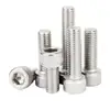 En Stock Tornillos de Cabeza Cilíndrica Hexagonal de Acero Inoxidable 304 M1.4~M30 Tornillos de Cabeza Cilíndrica Moleteada