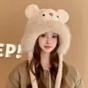 Adorable Oveja de Lana Peluche Versátil Protección para Orejas Gorro para la Cabeza para Mujeres Pulóver Engrosado Protección contra el Frío Gorro Cálido a Prueba de Viento