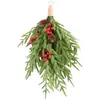 Atmosfera Festiva Transfronteiriça da Amazonia Pendente de Parede de Agulhas de Pinheiro de Natal Artificial Planta de Flor Artificial de Plástico Pendente de Parede Presente de Natal