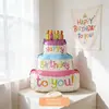 Globo de Película de Aluminio con Forma de Pastel de Helado Lindo Ins, Cámara, Nube, Decoración y Arreglo para Fiesta de Cumpleaños Infantil