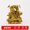 Adornos de dragón de latón, cinco dragones jugando con perlas, cuenco del tesoro, dragón auspicioso, decoración para sala de estar y tienda, decoración del hogar