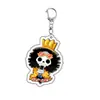 Diseño en Capas Llavero Acrílico de una Pieza Doble Cara Luffy Periférico de Anime Colgante para Mochila En Stock para Dropshipping