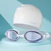 Gafas de Natación para Adultos Marco Grande HD Impermeables Antivaho Miopía Protección Ocular para Buceo Gafas de Natación Equipo Profesional Gorro de Natación Transfronterizo