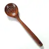 Cucharón de sopa, cuchara de madera, cucharón de sopa grande para uso doméstico, cuchara grande para servir sopa, cuchara para gachas de mango largo, cuchara de madera vintage, juego de cocina estilo japonés