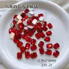 Accesorios de pedrería rectangulares octogonales de fondo plano 6*8 para decoración de uñas al por mayor, decoraciones de uñas postizas DIY multicolor de mahjong con pedrería