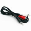 Protección ambiental rohs2.0 línea de audio 3.5 uno y dos línea de audio 2RCA 3.5 a doble Loto línea de altavoz de computadora