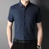 Camisa de hombre de manga corta 2022 verano nueva camisa para hombre de mediana edad casual sin costuras rayas una generación al por mayor