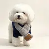 Novo suéter de tricô para cachorro de estimação transfronteiriço, colete de tricô trançado, roupas quentes e fofas para outono e inverno, vestuário de lã em várias cores