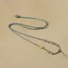 Cuerda para Collar Tejida a Mano Cordón para Colgante de Cuatro Hilos Cuerda de Jade Hetian Modelo para Mujer