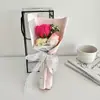 Día de San Valentín y Día de la Madre Nuevo Set de Regalo de Caja de Jabón con 3 Flores de Rosa de Jabón y Clavel