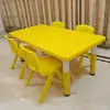 Mesa y silla de plástico ajustables para jardín de infantes mesa rectangular ajustable para aprendizaje infantil y silla mesa de juego y estudio ventas directas de fábrica