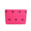 2025 Nuevo Bolso de Mano Portátil de Moda para Invierno con Estampado de Mariposas en Pana de Gran Capacidad para Maquillaje