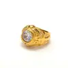 Nuevo anillo dominante de cruz con letra inglesa para hombre de acero inoxidable punk hip hop calavera anillo de dedo fabricantes venta al por mayor