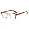 Nuevos Armazones de Lentes Transparentes con Bloques de Color 2026 para Hombre, Armazones de Lentes Estilo Retro Ins Carey, Lentes Sin Graduación con Filtro de Luz Azul para Mujer