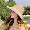 Sombrero nuevo de primavera y verano transfronterizo sombrero de tela para mujer sombrero de pescador de Corea del Sur sombrero con lazo para el sol sombrero de cuenca transpirable protector solar