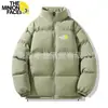 Chaqueta de Algodón Grueso Multicolor Casual de Moda Otoño Marca de Moda Urbana Abrigo de Algodón para Pareja Cuello Alto Ropa de Invierno