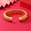 Exquisito Pulsera Dorada de Estilo Chino Tradicional con Color Esmalte e Incrustación de Piedra Hueca, Venta al por Mayor de Joyería Tradicional China para Bodas y Regalos