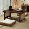 Mesa pequeña con ventana salediza, mesa de té tipo tatami para el hogar, mesa baja plegable de madera no maciza estilo japonés zen para dormitorio Kang