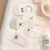 Calcetines Invisibles Finos de Verano para Mujer con Suela de Algodón, Antideslizantes, Talón Antideslizante, Bordado de Dibujos Animados, Bajos, Transpirables, Lindos, Estilo Ins