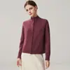 Cardigã de cashmere com gola alta, novo estilo outono e inverno, jaqueta feminina abotoada de botão único feita à mão, suéter casual versátil e estiloso