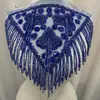 Corrente de contas com franja de strass hot-fix de alta resistência estilo ópera acessórios decorativos de luxo para palco vermelho vinho azul safira dourado rosa