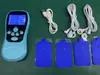 Masajeador digital de meridianos de pantalla azul de doble salida, masajeador de pulso cervical de baja frecuencia, dispositivo de fisioterapia, fabricante en stock