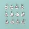 Prata de Lei S925 Prata Tailandesa Doze Signos Tags Pingente Acessórios DIY Pulseira de Contas Feita à Mão Pingente de Colar Joias