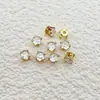 Chapado en Oro de 18K 3mm Importado Redondo Cuatro Garras Zircón Garra Diamante DIY Pulsera Collar Accesorios de Joyería de Zircón