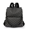 Cross-border PU mochila de couro macio para mulheres 2024 nova moda simples retrô impresso grande capacidade mochila de passageiros das mulheres