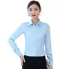 Camisa Blanca Mujer Estilo Coreano Ajustada Manga Larga Base Multicolor Ropa de Negocios talla extra Ropa de Trabajo Vestido Estudiante