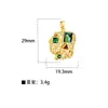Moda Joker DIY Semiacabado Microincrustado Chapado en Cobre Accesorios de Girasol Accesorios Populares Europeos y Americanos Colgantes de Estrella