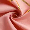 Ds Runner de Mesa Redondo Personalizado para Amazon Decoración de Boda de Hotel Tela Oxford Rayada Irregular Runner de Mesa Estampado en Dorado