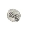 Entrada Francesa Lujo Oval Irregular Tres Diamantes Botón Metálico Cárdigan de Punto para Mujer Abrigo Abrigo Hebilla Decorativa