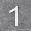 Adesivo Digital Estéreo de Acrílico Letras Bronze Dourado Preto e Branco Número do Quarto Adesivo de Parede Placa de Número de Porta Placa
