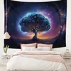 Tapiz Árbol de la Vida Tapiz Decorativo Habitación del Hogar Tela Colgante Decorativa Tela de Fondo para Transmisión en Vivo Tapiz de Cabecera