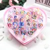 Anillos de Resina de Gemas de Dibujos Animados de 36 Piezas Más Vendidos Set de Anillos de Plástico para Niñas de Preescolar