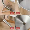 Funil espessado de aço inoxidável, coador multifuncional para óleo e vinho para uso na cozinha, com malha filtrante, funil cônico com abertura grande