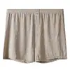 Atacado de Cuecas Masculinas Huajielong de Seda de Gelo Texturizada Cor Sólida, Boxer Masculino Respirável de Cintura Média Tamanho Grande, Disponível para Dropshipping
