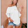 Amazon AliExpress Outono e Inverno Comércio Exterior Transfronteiriço Novo Esportivo Feminino Casual Europeu e Americano Suéter Pulôver de Manga Longa Cor Sólida