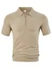 2025 Venta Caliente Transfronteriza Nuevo Polo Jacquard Multicolor Media Cremallera Manga Corta Top Verano Casual para Hombre Salir