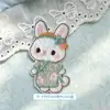 Nuevo Parche Bordado de Conejito Qipao de Dibujos Animados Parche DIY para Diarios, Accesorios de Ropa, Logotipo Bordado, Insignia Bordada