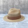 Chapéu de Palha Oco Chapéu de Palha Panamenho Masculino e Feminino Verão Férias na Beira-Mar Chapéu de Praia Chapéu Jazz Proteção Solar Chapéu de Sol Chapéu Top