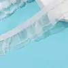 En Stock Organza con Volantes Encaje Plisado Unilateral Encaje Transparente Accesorios para Ropa 1.5cm